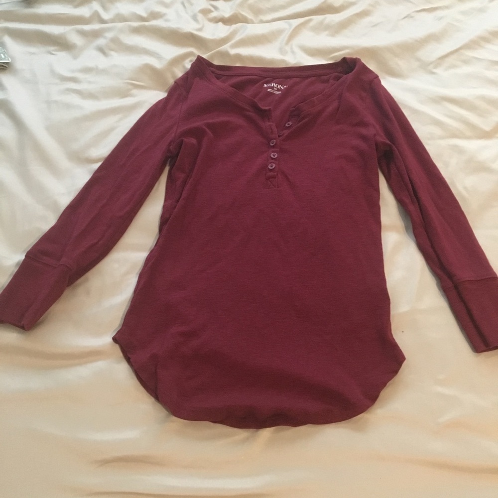 Maroon Henley shirt